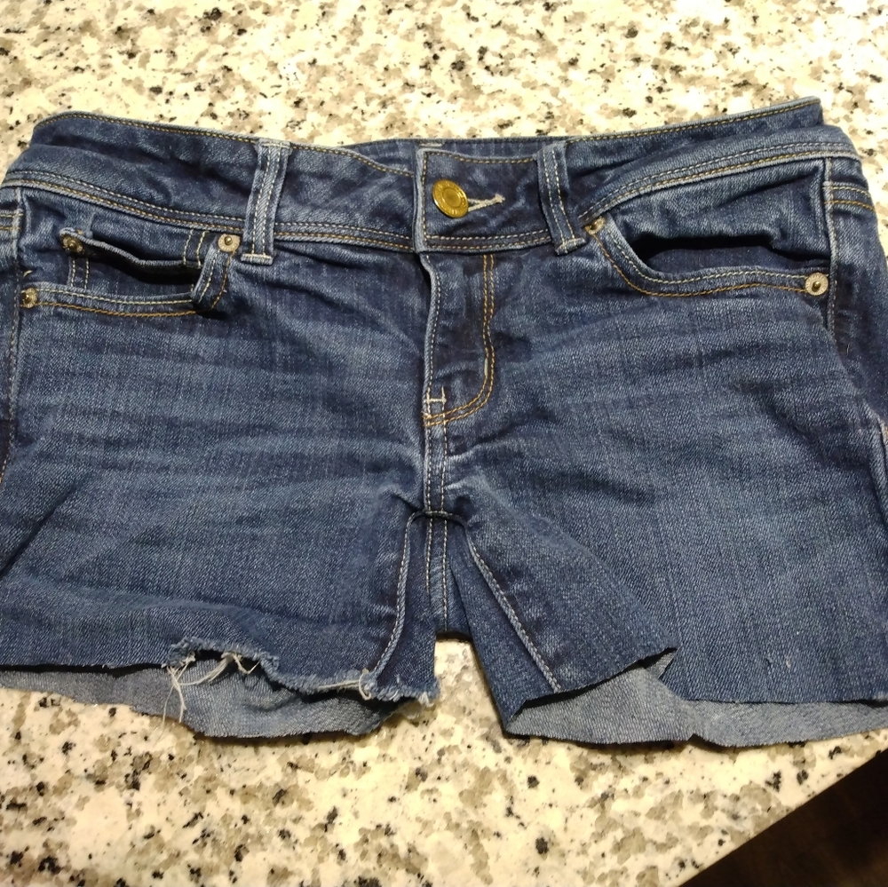 American Eagle Stretch Slim Boot Cutoff Jean Shorts
